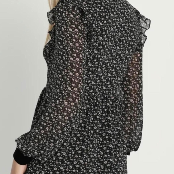 Lulu's Tie Neck Floral Mini Dress - Picture 2 of 9